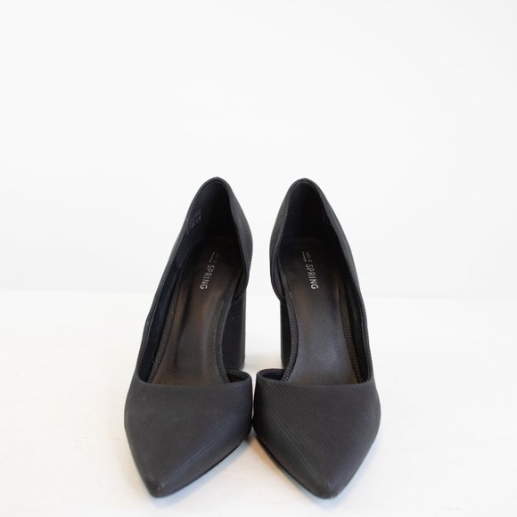 Call It Spring Matte Black Block Heels - Picture 2 of 4